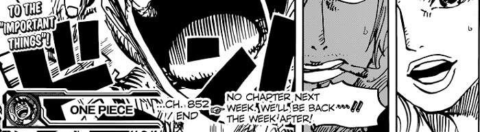 One Piece Capítulo 853 adiado | Shonen Jump