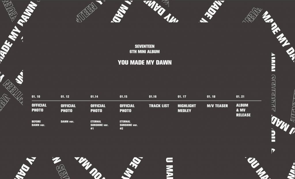 SEVENTEEN lançam Agendamento para Comeback com "You Made My Dawn"