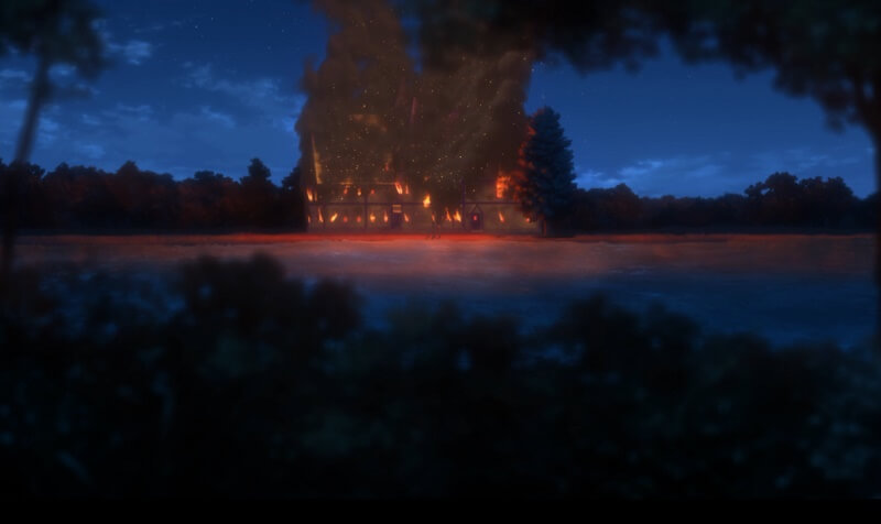 yakusoku no neverland episodio 11 casa arder