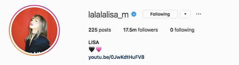 Lisa das BLACKPINK torna-se oficialmente no ídolo de K-Pop com mais seguidores no Instagram