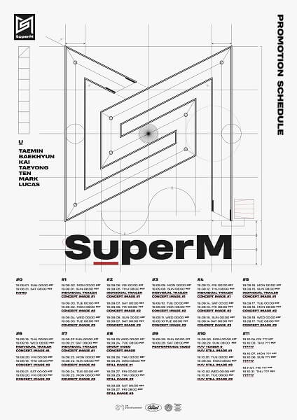 SuperM - SM revela Data de Estreia e Calendário de Teasers