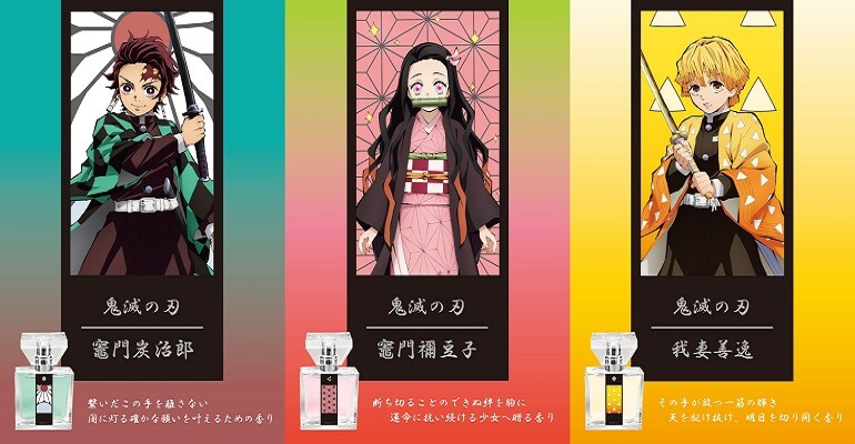 Kimetsu no Yaiba - Novas fragrâncias dos Personagens