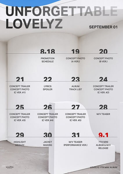 Lovelyz lançam Teasers para Comeback com "Unforgettable"