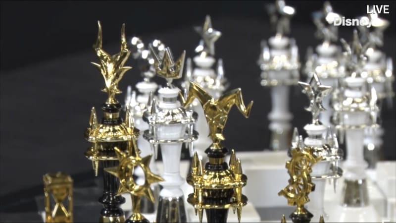 Kingom Hearts Chess Pieces - close shot Sora Xehanort pieces