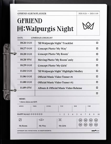 GFRIEND anunciam Novo Álbum "回:Walpurgis Night"