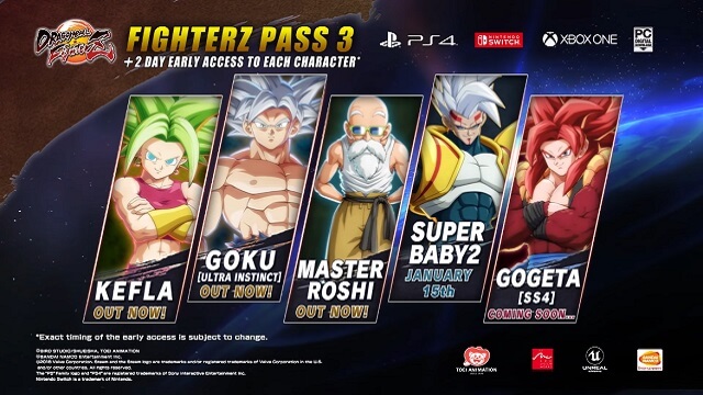 fighterZ Pass 3 todos os personagens