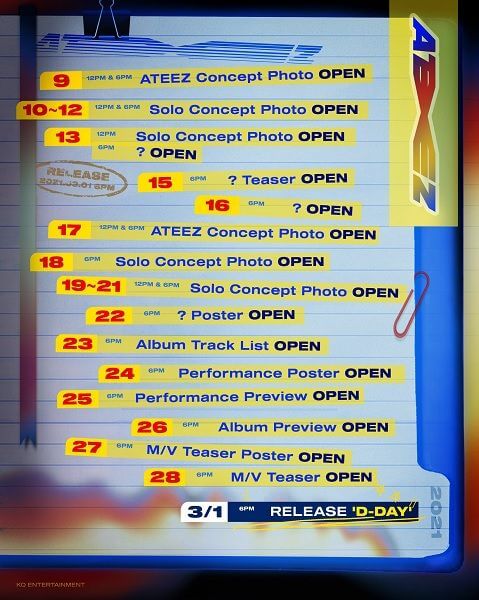 ATEEZ lançam Teasers para Comeback de Março 2021 — ptAnime