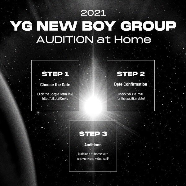 YG anuncia Audições Globais para Novo Grupo Masculino