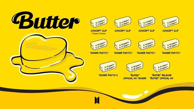 BTS revelam Agendamento de Teasers para "Butter" — ptAnime