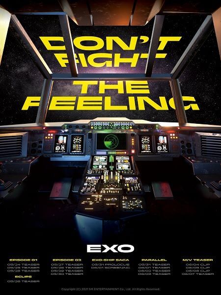 EXO revelam Agendamento de Teasers para "Don't Fight The Feeling"