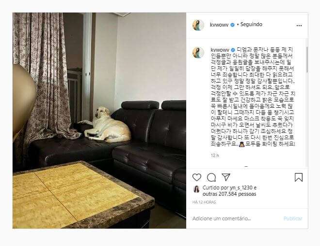 AOA - Mina partilha mensagem positiva no instagram
