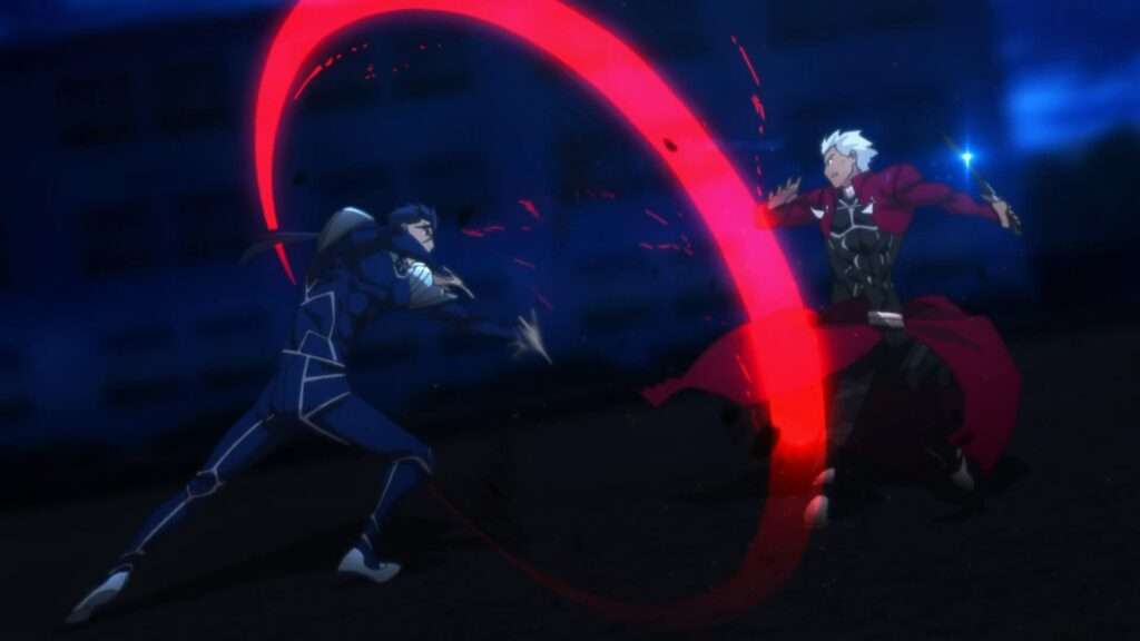 Fate stay night Unlimited Blade Works - Archer vs Lancer
