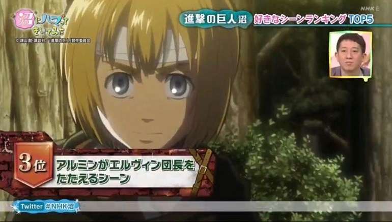 As melhores cenas de Shingeki no Kyojin segundo os fãs japoneses armin comandante erwin