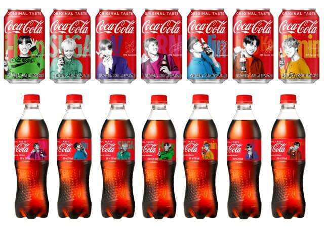 BTS - Coca-cola lança embalagens com membros do grupo — ptAnime