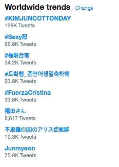 Celebrações de aniversário do Suho dos EXO no Topo das tendências mundiais do Twitter 