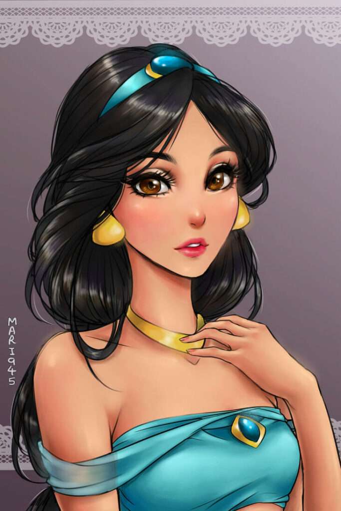 Disney em Anime - Jasmine