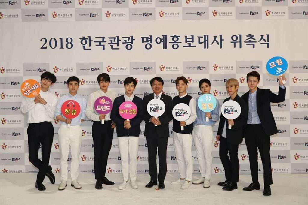 EXO - Embaixadores Honorários da Korea Tourism Organization