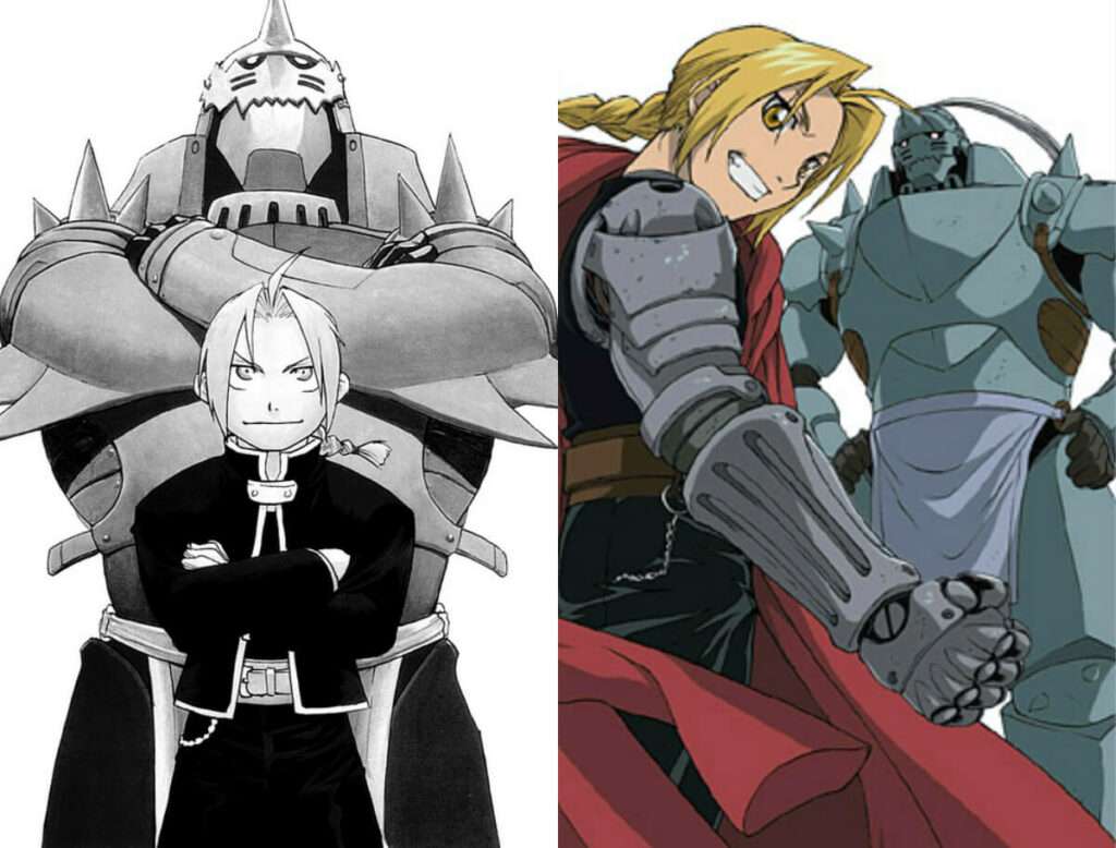 Fullmetal Alchemist Manga vs Anime, Edward e Alphonse