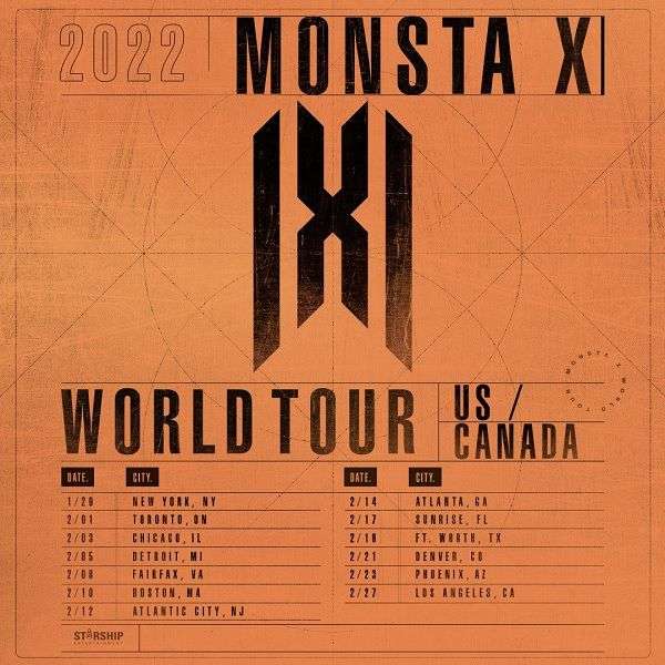MONSTA X anunciam Datas para Tour Norte Americana em 2022