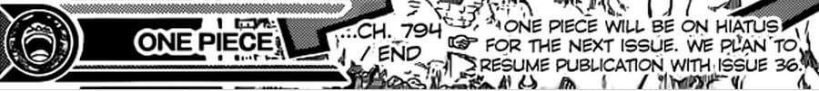 One Piece Capítulo 795 adiado | Shonen Jump