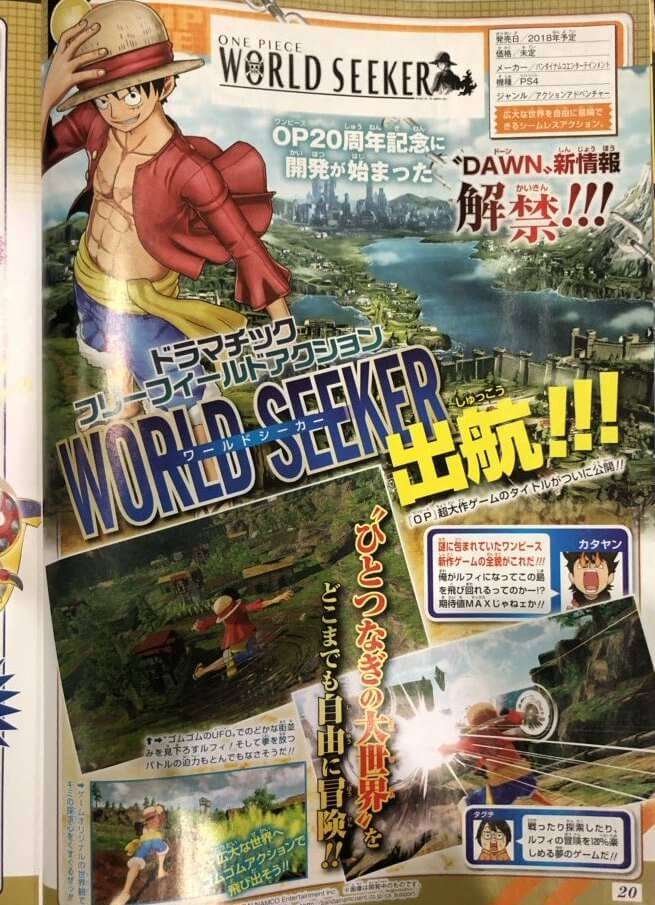 One Piece World Seeker - Trailer e Informações sobre o Jogo