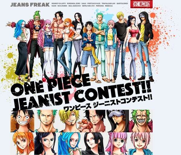 One Piece em ganga no Concurso Jeanist