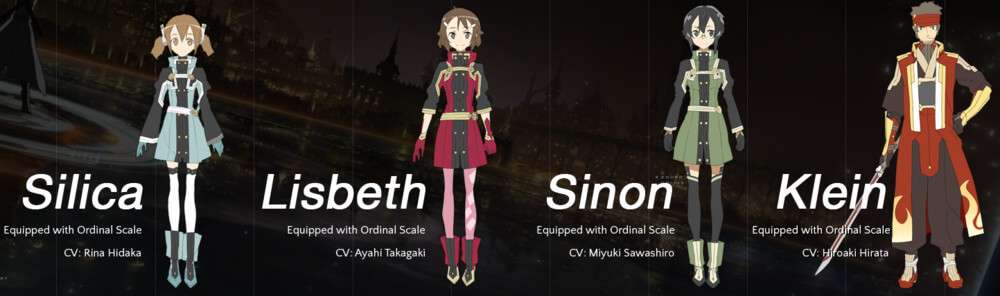 Sword Art Online Ordinal Scale Personagens