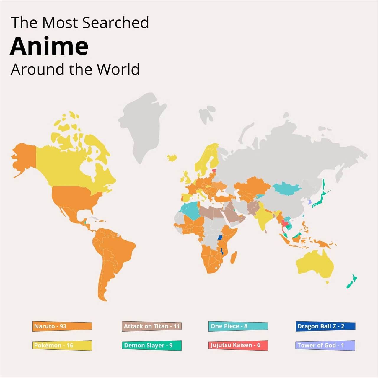 top 10 animes mais pesquisados por país 2022