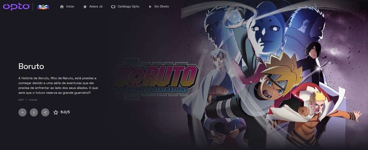 Boruto - Anime dobrado em Português disponível na Opto