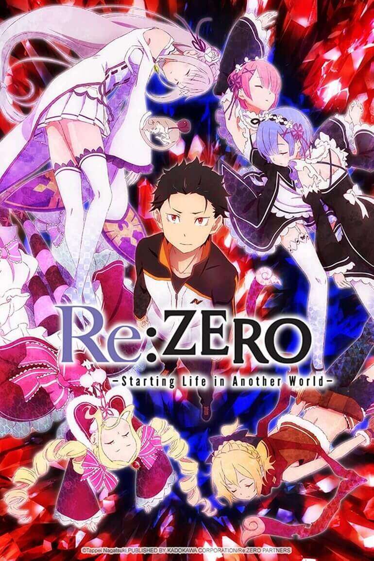 ReZero kara Hajimeru Isekai Seikatsu poster Top Melhores Séries Anime da História segundos os japoneses
