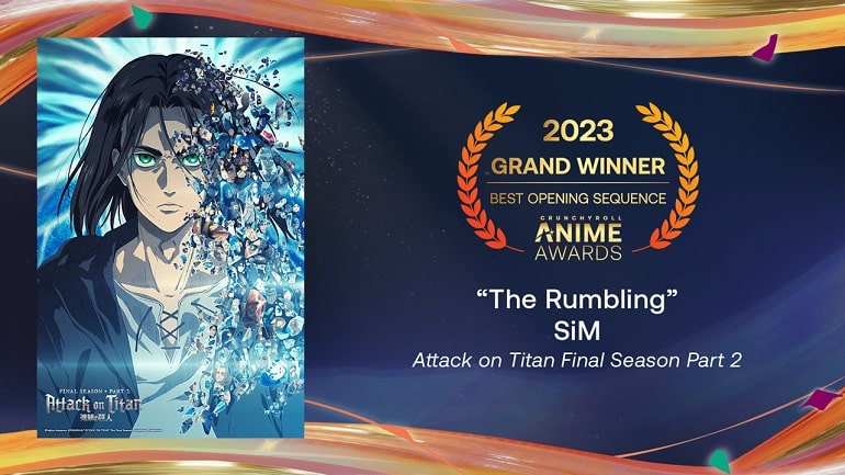 Anime Awards Crunchyroll 2022 melhor opening rumbling