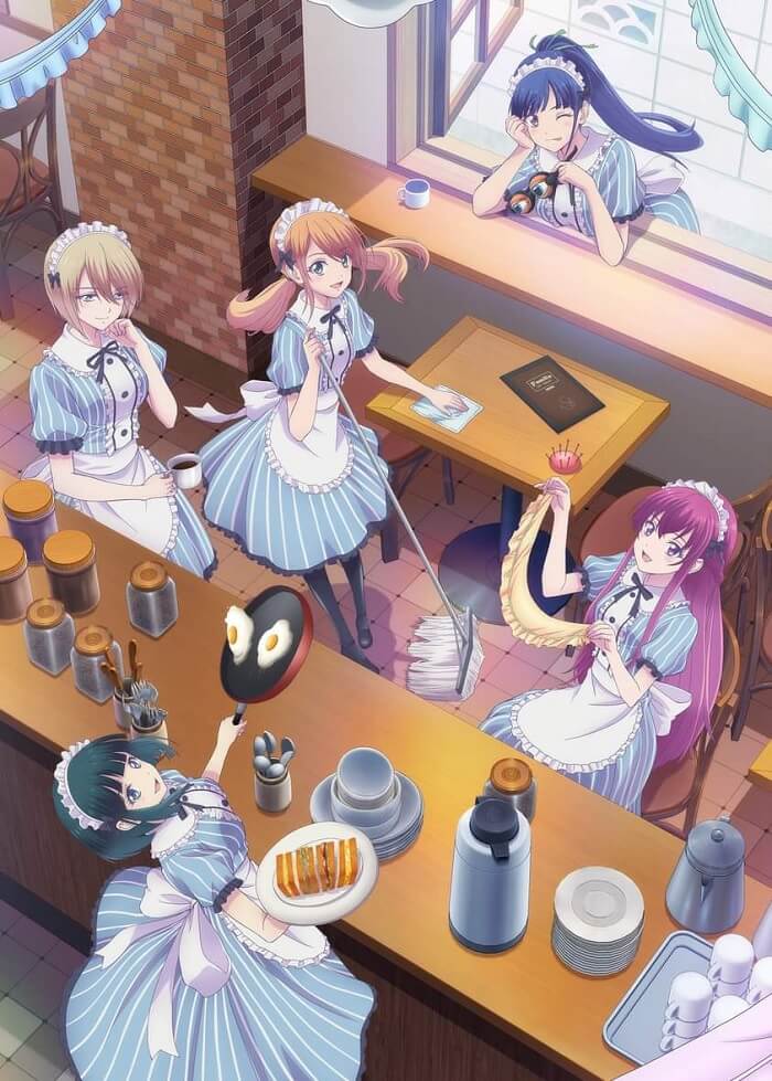Megami no Café Terrace The Café Terrace and Its Goddesses poster oficial anime Top 20 Animes mais Populares dos serviços de Streaming Japoneses